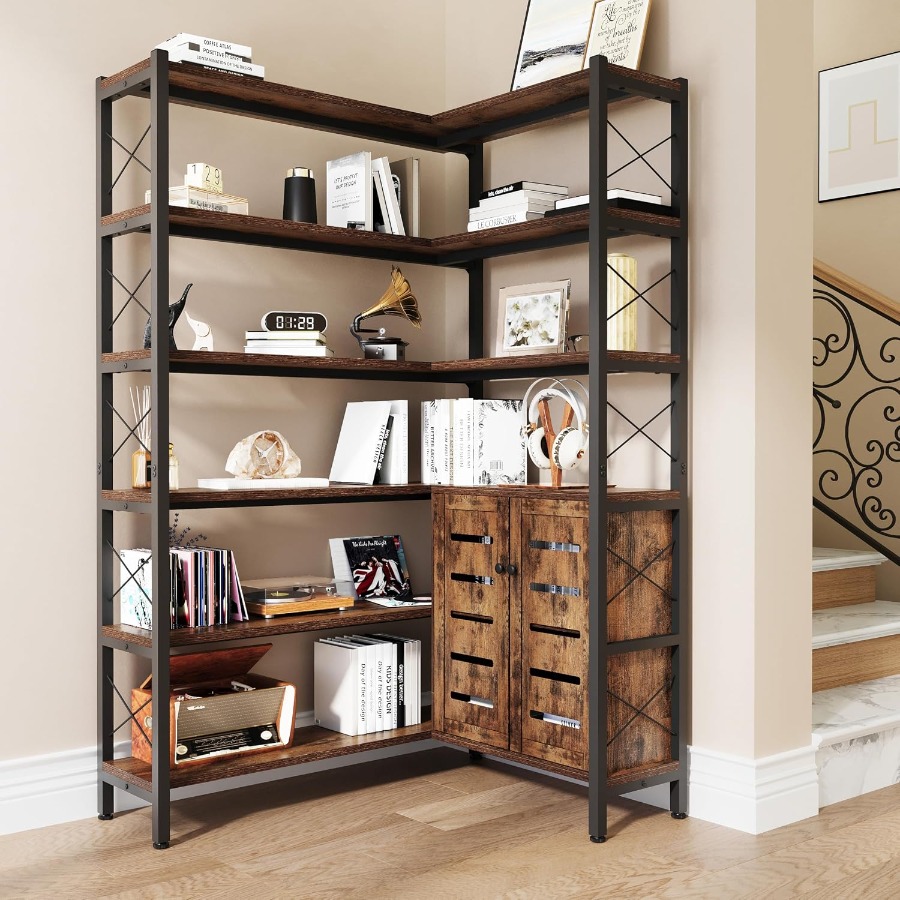 Угловая книжная полка с 6 ярус – обзор и цена Storage & Organization