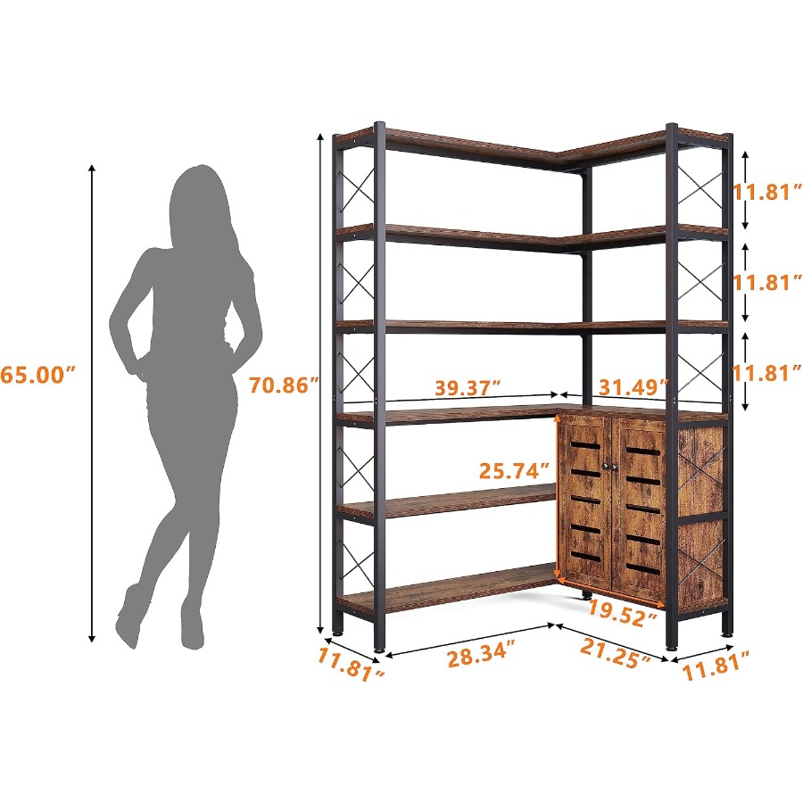 Угловая книжная полка с 6 ярус – обзор и цена Storage & Organization