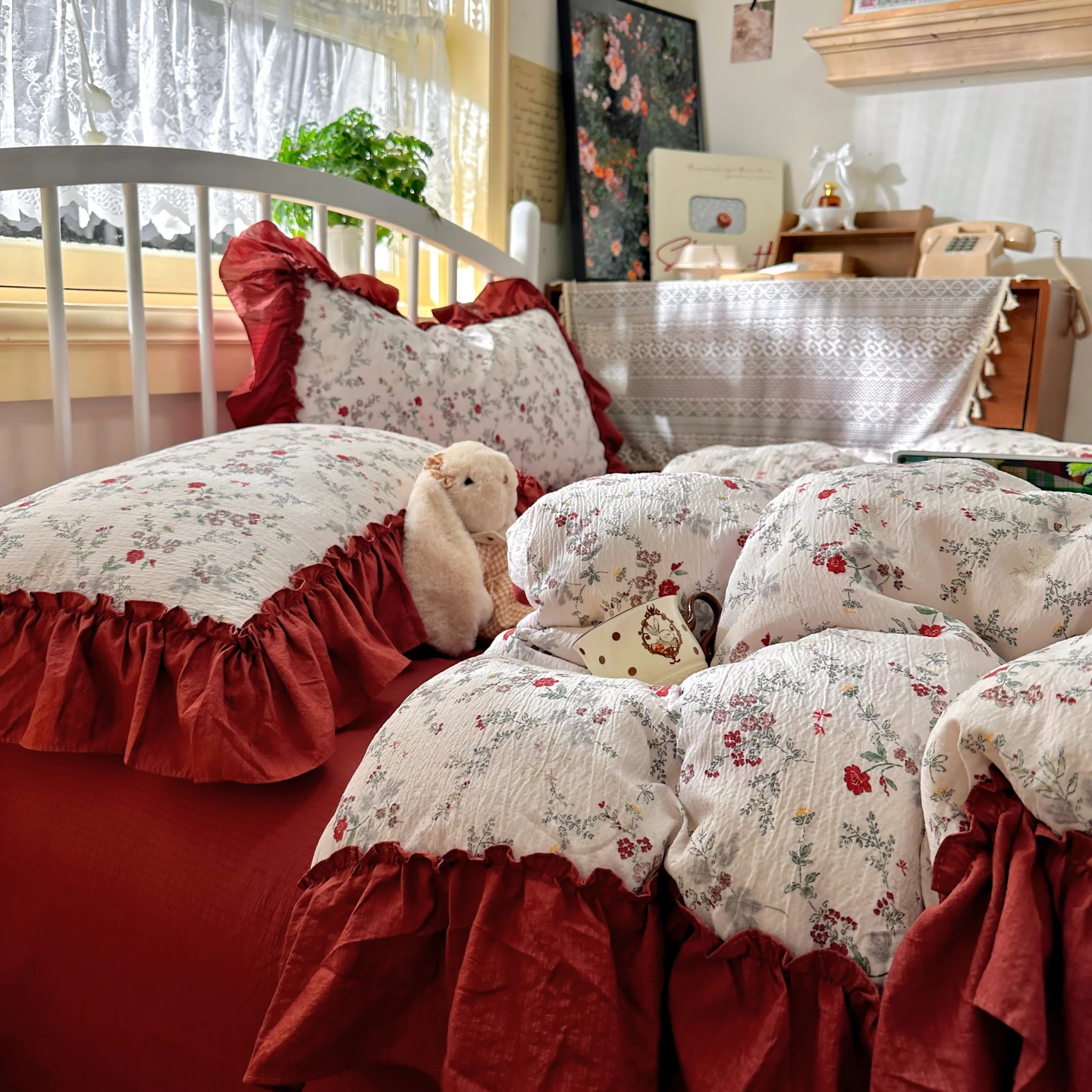 Французский винтажный комплект – обзор и цена Aesthetic Floral Duvet Cover