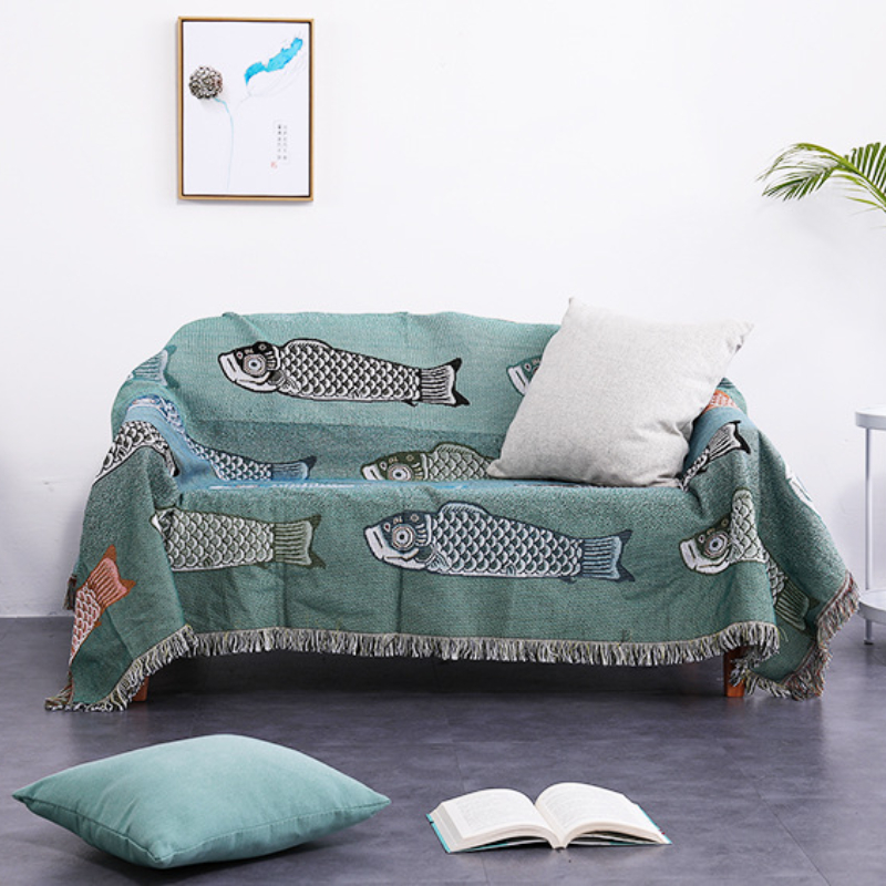 Плед-гобелен с жаккардовым узо – обзор и цена Boho Throw Blanket Fringe