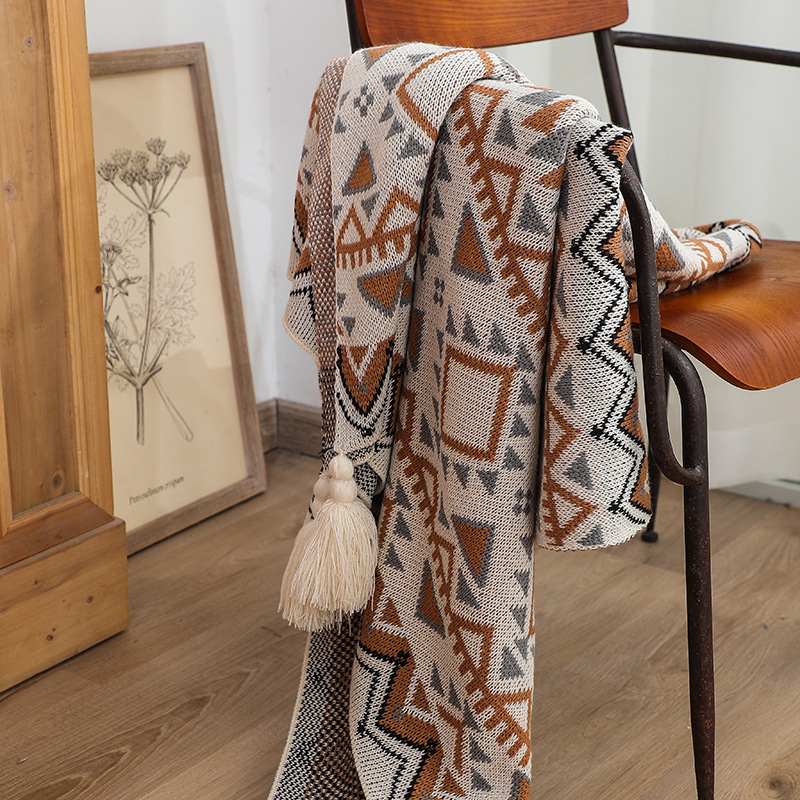 Плед в стиле бохо с бахромой,  – обзор и цена Boho Throw Blanket Fringe