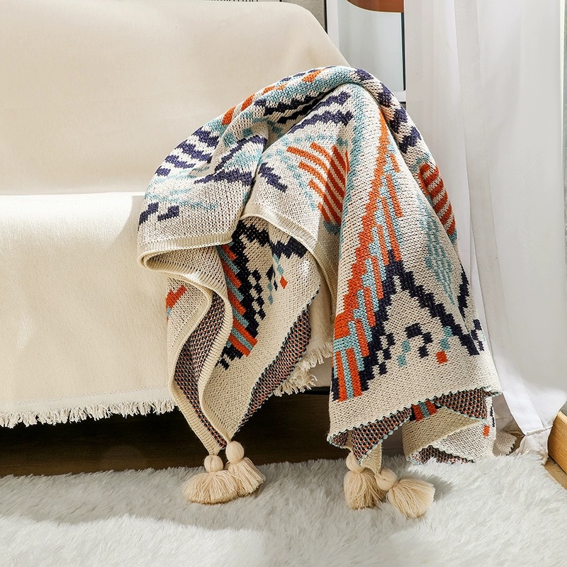 Плед в стиле бохо с бахромой,  – обзор и цена Boho Throw Blanket Fringe
